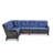 Carolina Outdoor Wicker Patio Sectional with Cushions-90980627-90980628