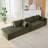 110" Modular Sectional Sofa No Assembly, Compression L-Shape Floor Sectional Couch with Chaise-1966744314
