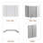 Tri-Fold Wall Mirror with Backlit, Front-lighted, Removable 10x Magnifying Mirror, Dimmer, Defogger-111660103