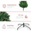 Arbre de Noël artificiel épinette 4,5 pi pour la maison, le bureau, la décoration de fête avec 400 branches, assemblage facile, charnières en métal et base pliable