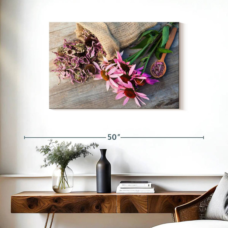 Harnek Coneflowers And Dried Echinacea, 24" H x 36" W