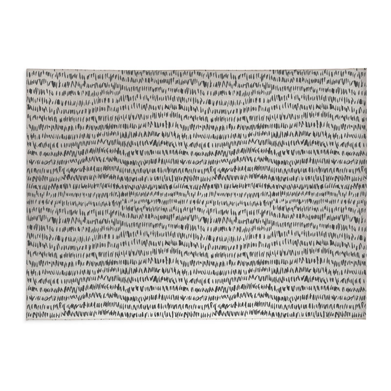 Tapis de cuisine Crop Row, Rectangulaire 3 pi x 5 pi, Ivoire/gris anthracite