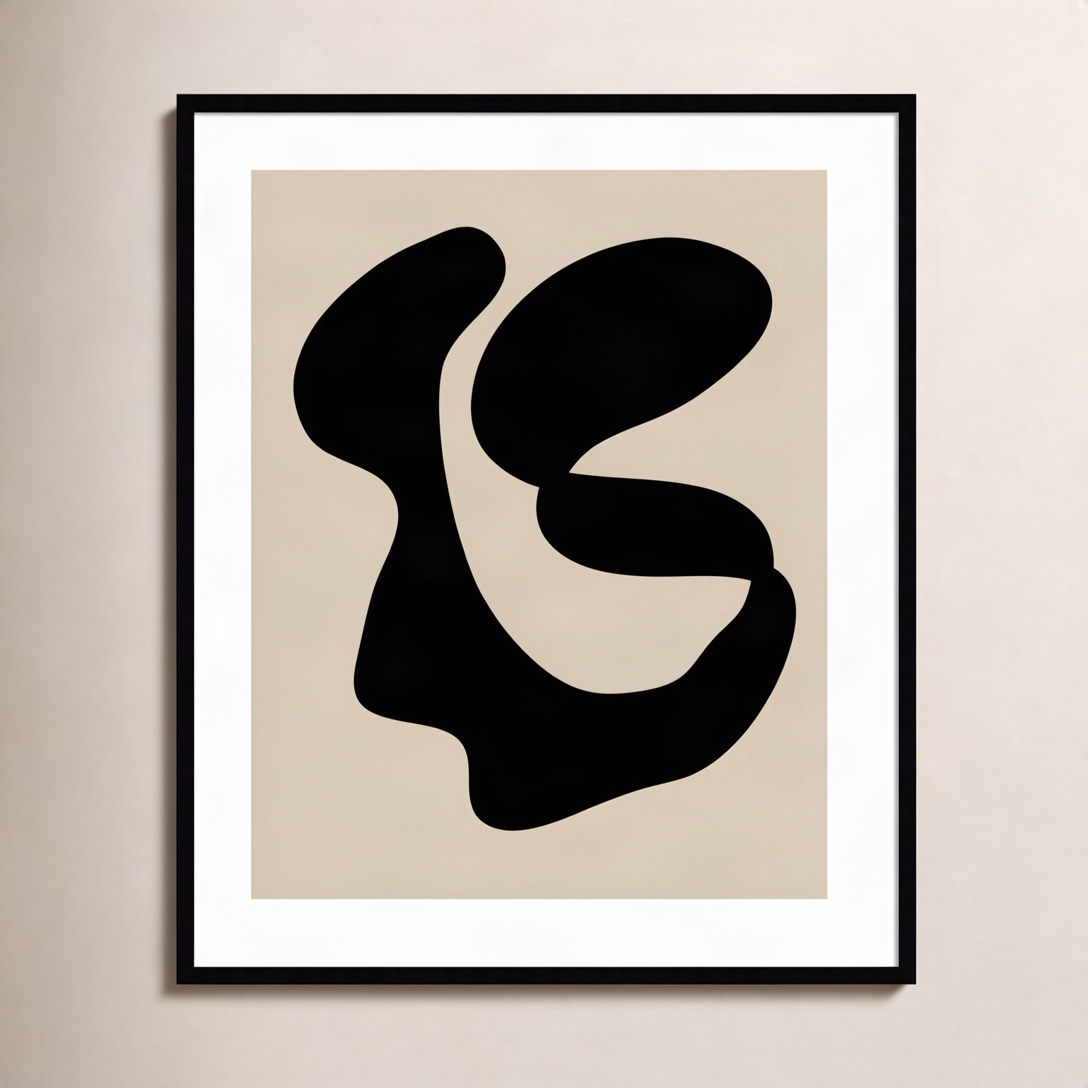 Abstract 10 Print by Beth Vassalo, Black Framed, 41.25" H x 33.25" W x 0.8" D
