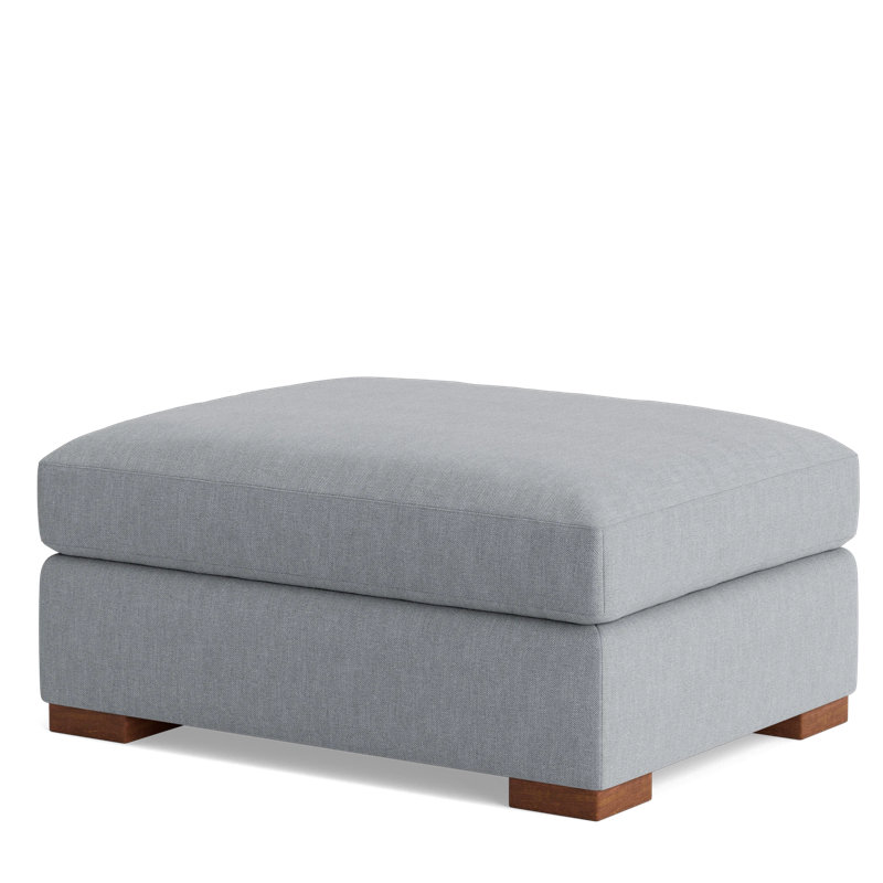 Couch Potato Ottoman, Performance Weave - Zinc