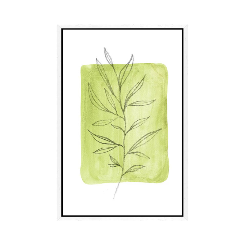 Olive Leaves by Whales Way - Print on Canvas, 101.6cm H x 66.04cm W x 3.81cm D, White Framed