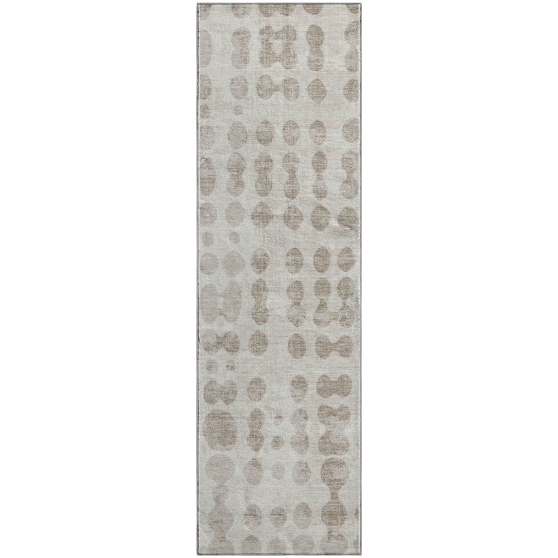 Premium Machine Washable Prisco Ivory Rug, Runner 2'3" x 7'6"