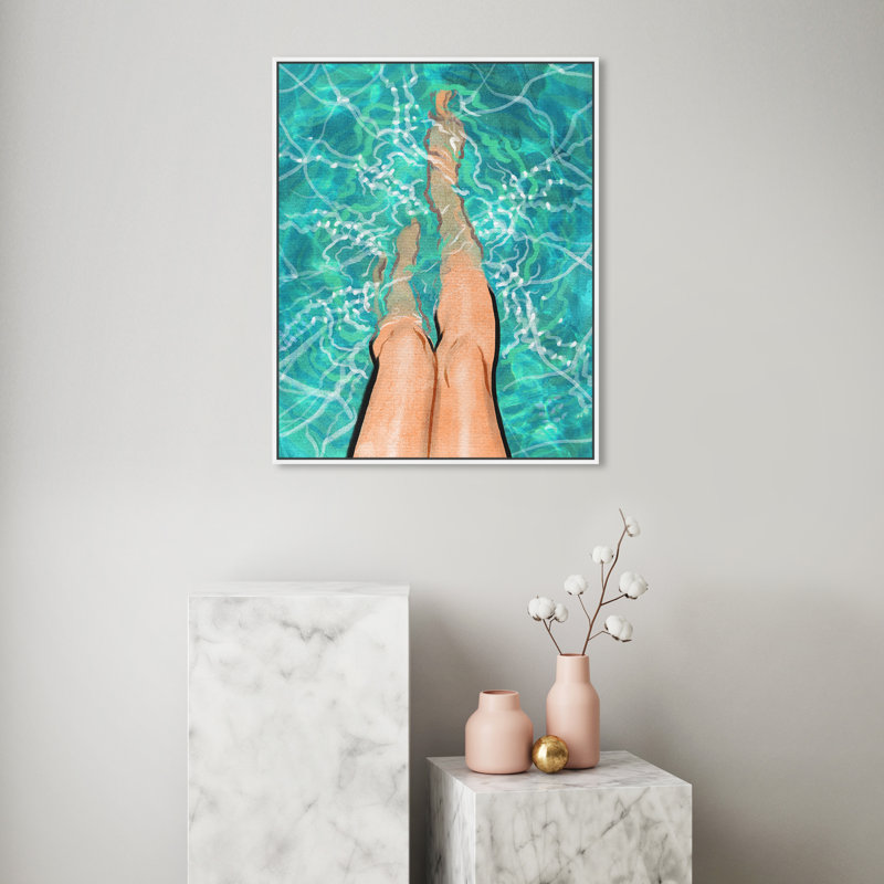 «Fashion and Glam Summer Legs Lifestyle», reproduction sur toile, Cadre blanc, H 20 po x l 24 po