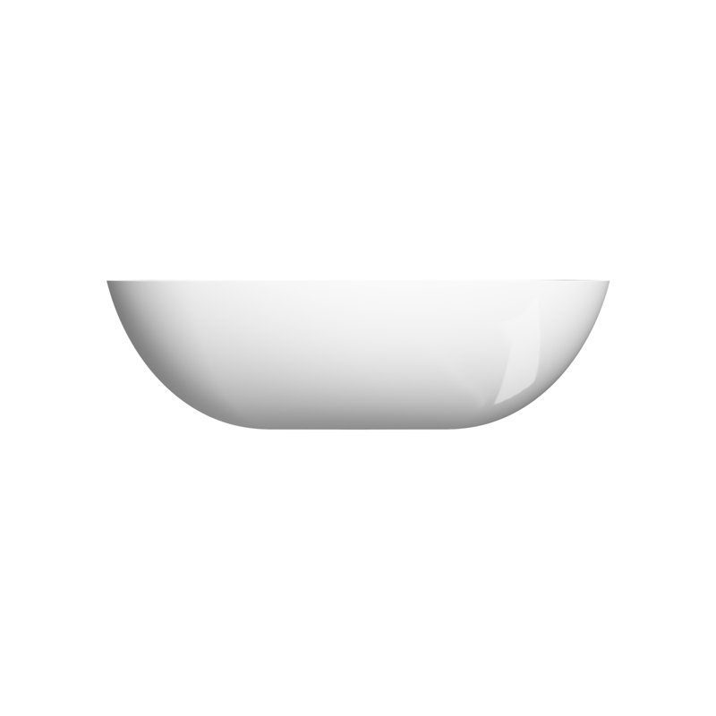 Récipient carré en résine Kauri , Blanc lustré