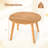 2PCS Outdoor Acacia Wood Side Table Patio 24.5'' Round End Table w/ Slatted Tabletop-816374708