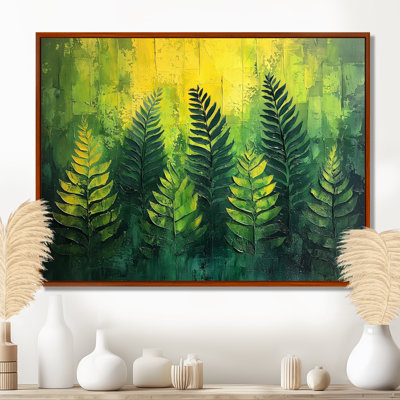 «Minimalisme Fern Tranquility On The Summer IV», art mural fougères