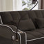 Canapé-lit en velours: fauteuil inclinable coulissant, siège double, poches latérales, port USB, support pour téléphone pivotant, cendrier, dossier réglable
