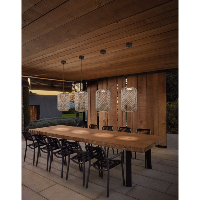 Nans 1 - Light LED Pendant, Brown, 12.4" H x 12.4" W x 12.4" D