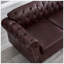 Living Room Chesterfield Sofa with Classic Tufted Design and Storage, Faux Leather Upholstery for Elegant Comfort