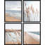 «Beach Grass», reproduction encadrée de 4 vagues océaniques-90605227-90605226