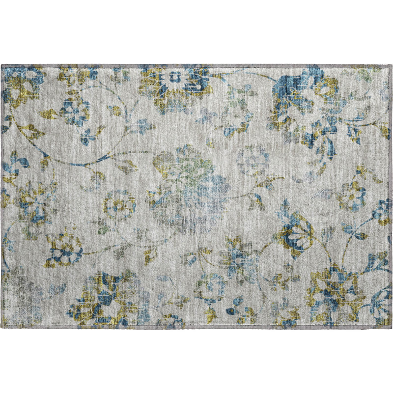 Premium Machine Washable Prisco Taupe Rug, Rectangle 1'8" x 2'6"