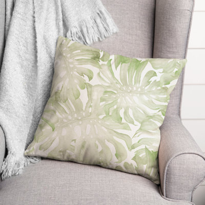  Simple Monstera Square Pillow Cover & Insert