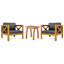 Fauteuil club en bois gris foncé foncé-121046211