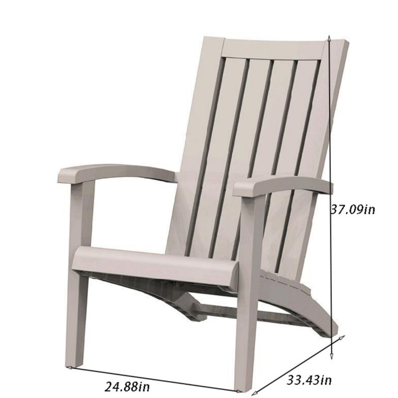 Chaise de patio pour l'extérieur - Fabrication en polypropylène résistant aux intempéries - Assemblage rapide et conception ergonomique