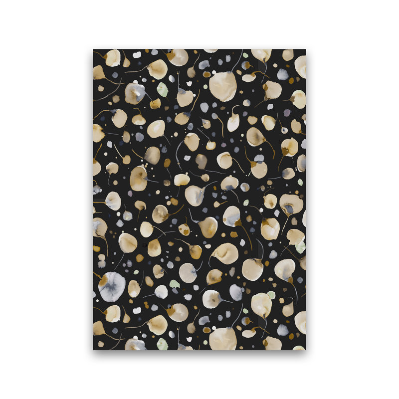 Flying Seeds Gold Silver - Print, No Framed, 42cm H x 30cm W x 1cm D