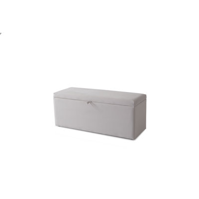 120cm Wide Rectangle Solid Colour Ottoman with Storage