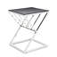 Peru Glass Top Cross Legs End Table