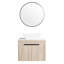 Ensemble de meuble-lavabo moderne 24 po avec lavabo en céramique, meuble-lavabo mural en chêne blanc avec porte à fermeture douce