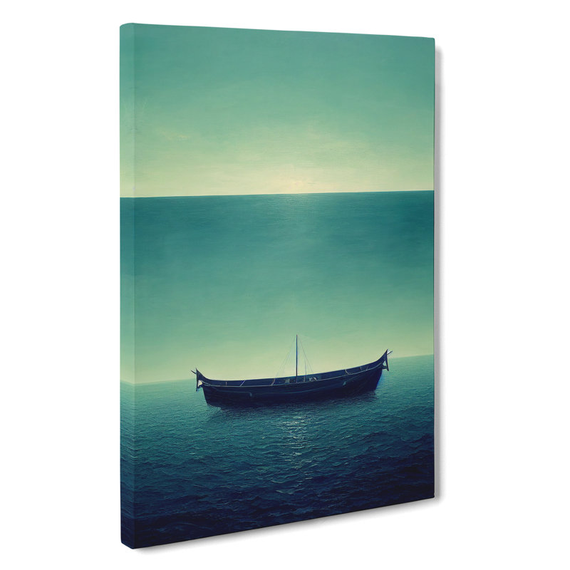 Boat Under The Ocean - Print, Wrapped Canvas, 50cm H x 35cm W x 3cm D, No Matte