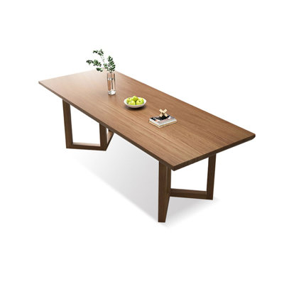 Solid wood rectangular dining table