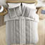 Housse de couette en chenille à fermeture à boutons - Grand lit 100% coton-121305270