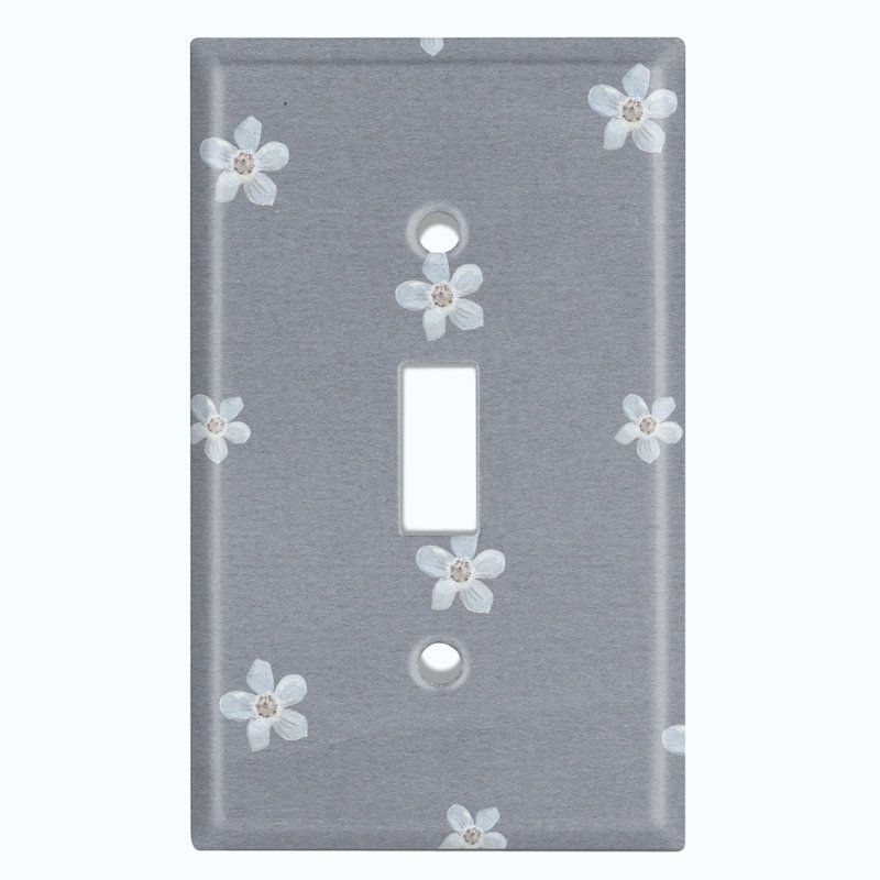 Patterned 1 - Gang Toggle Light Switch Standard Wall Plate