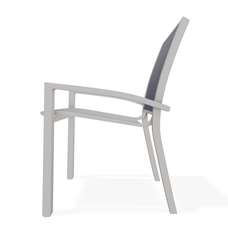 Kendall Outdoor Dining Chair, Collect Indigo, Warm Gray