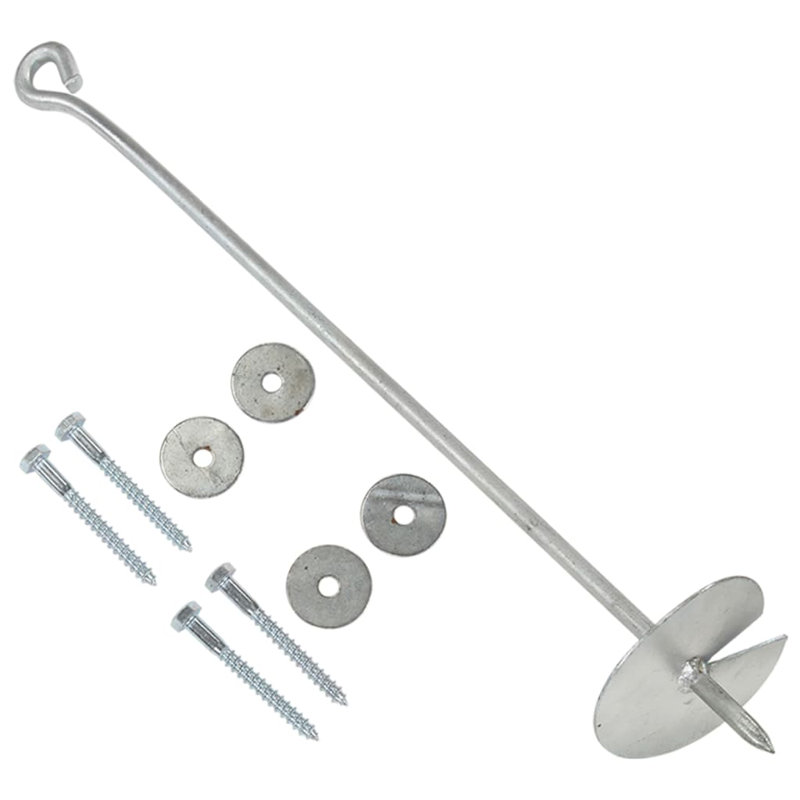 vidaXL Earth Anchors 3.9x23.6" Galvanised Metal