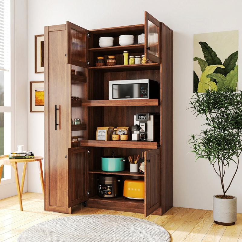 Armoire décorative, garde-manger avec 4 portes