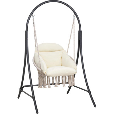 Chaise hamac avec support Macrame