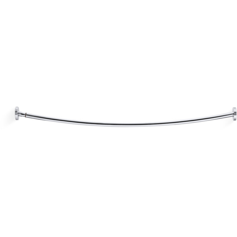 Expanse 76" Curved Fixed Shower Curtain Rod, Acier inoxydable poli
