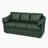 Ramdev Top Grain Leather Sofa with Cushioned Back and Pillow Top Arm-121933960-124301330