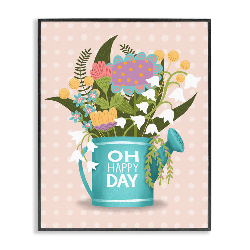 «Oh Happy Day Garden Flowers», estampe numérique, conception de Jilly Jack Designs, H 14 po x l 11 po