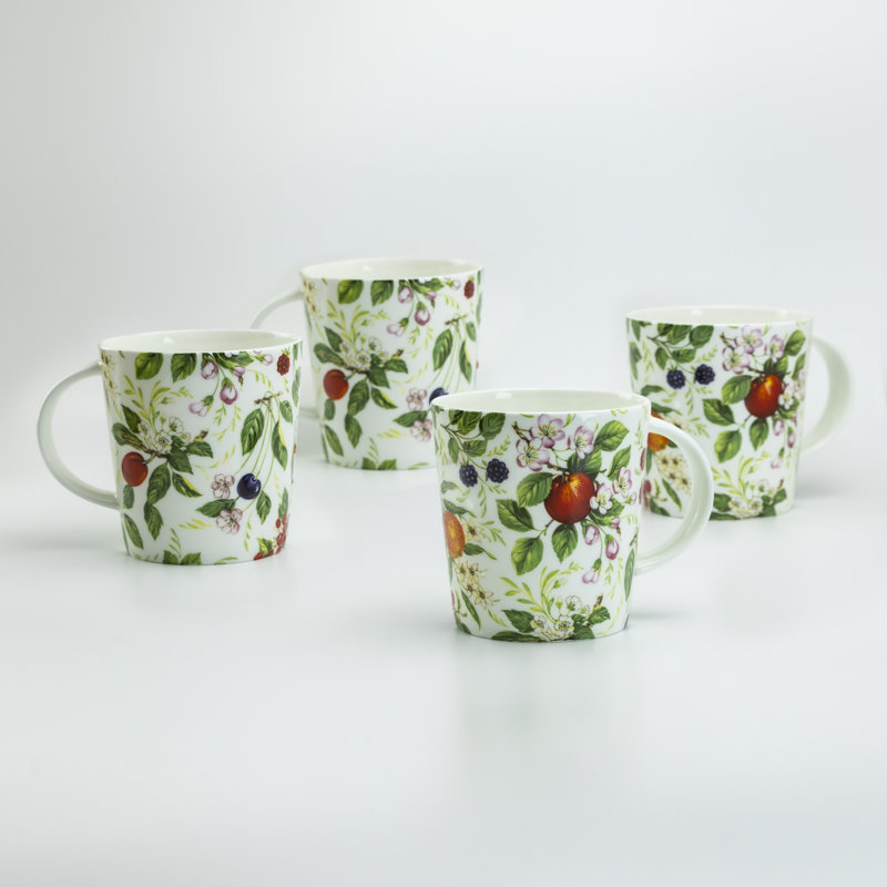 Ensemble de 4 tasses en porcelaine de jardin Garden Os