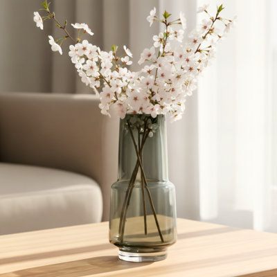 Vase en verre noir 11 po Obsidian Mist