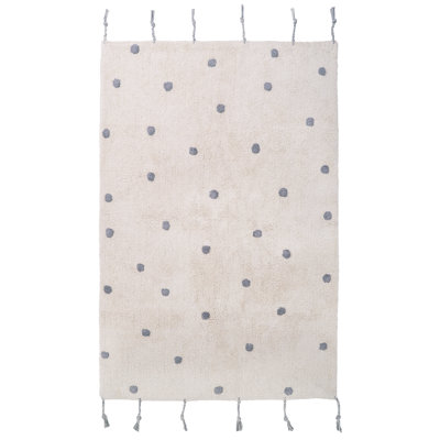 Coaling Hand Tufted Cotton Beige/Black Rug