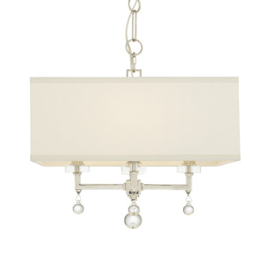 Lustre unique à 4 lumières avec accents de cristal