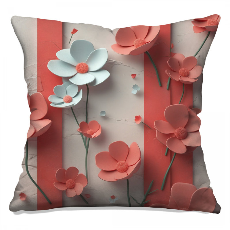 Coussins décoratifs Coral, 18 x 18 pouces