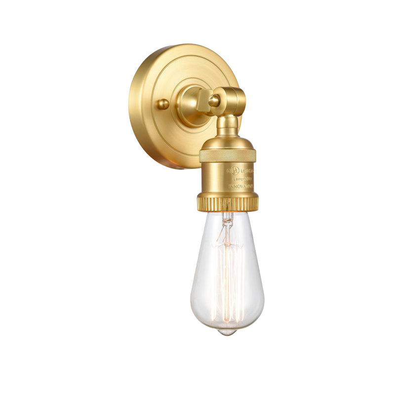 Chickerell Armed Sconce, 6 Watt Vinage LED Bulb, Satin Gold