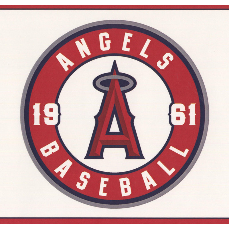 Bordure de papier peint L 15 pi x l 6 po MLB, Los Angeles Angels