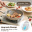 Ensemble de 4 ustensiles de cuisine, ustensiles de cuisine en acier inoxydable, outils de cuisine en métal résistant à la chaleur, comprenant une spatule Wok Turner solide et rainurée, une cuillère de service, une poignée ergonomique, facile à nettoyer, argent