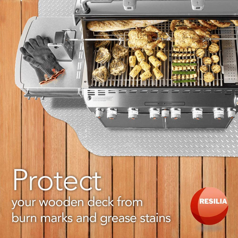 Tapis de sol pour l'extérieur Splatter Protection, Argent