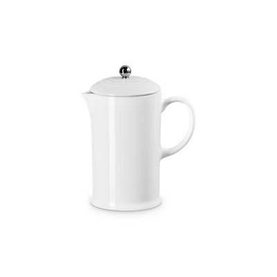 Le Creuset Stoneware 34 Oz. French Press, White