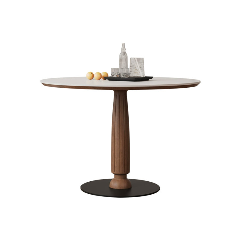 Table de salle à manger en acier au carbone, H 29,53 po x L 31,5 po x l 31,5 po, Blanc