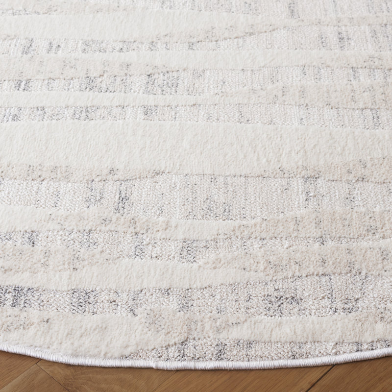 Elmhurst Performance Abstract Rug, Round 6'7"