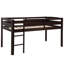 Lit mezzanine simple en bois avec échelle pour plus d'espace-1198755012